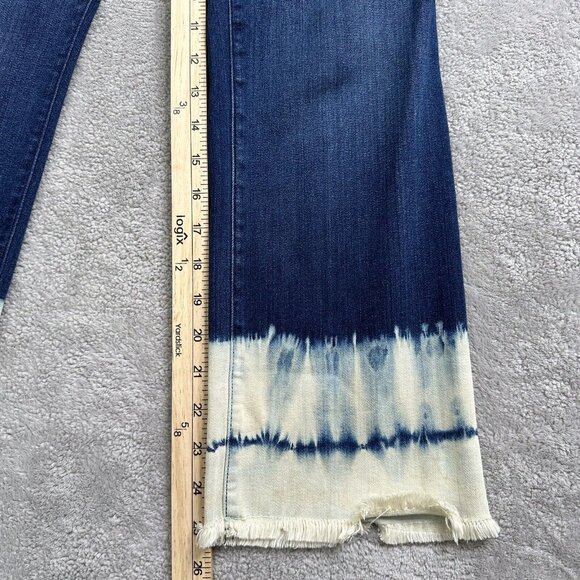 NYDJ Womens Billie Ankle Boot Denim Jeans Lift Tuck Tech Stretch Fray Hem Size 2 - Picture 6 of 10